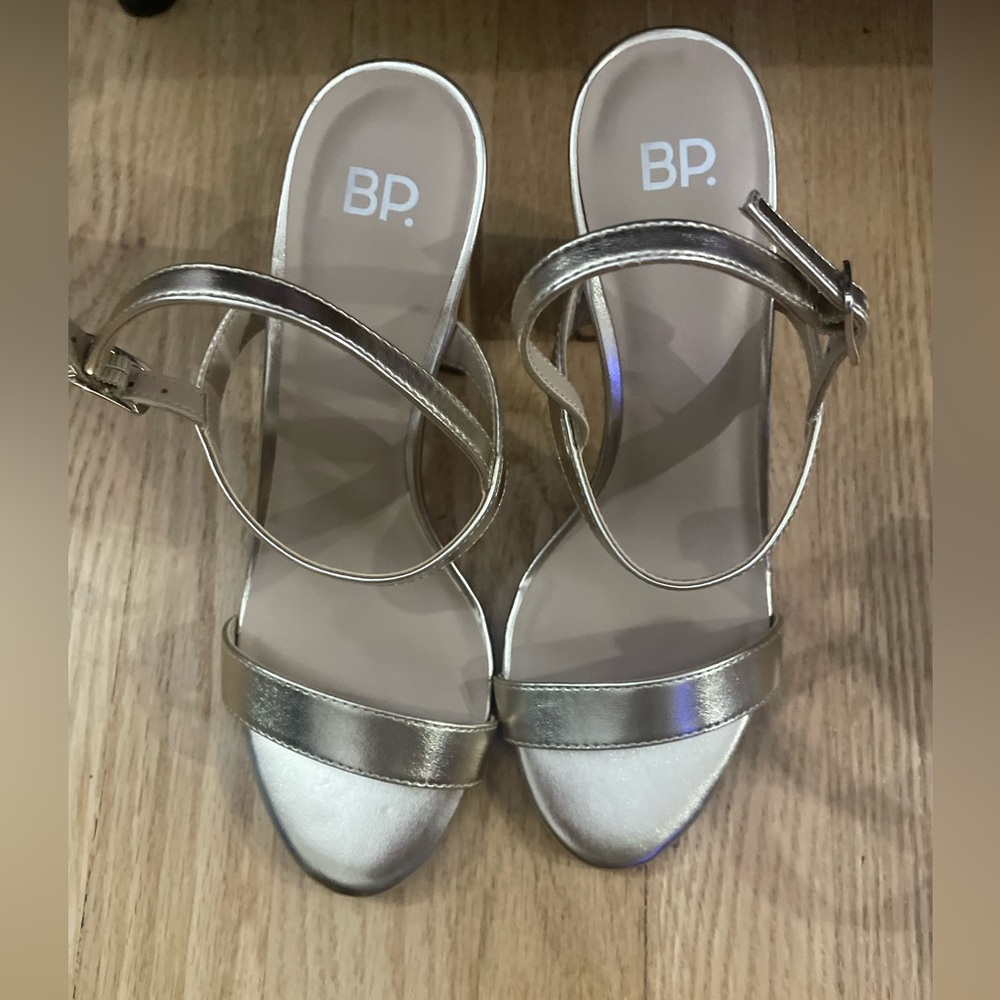 BP Women's Metallic Gold Heels